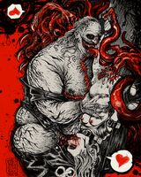 belly big_forehead character:grace_ashcroft character:victor_gideon chubby commission girl long_haired_boy medium:trad_ink_digital_tones monster_boy monster_clit monster_x_girl ship:gracegideon tentacles upside_down vulva // 1280x1600 // 792KB