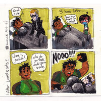 big_boobs character:albert_wesker character:chris_redfield comic dialogue series:resident_evil ship:chrisker // 1866x1866 // 922KB