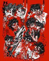 black_and_white blood cannibalism chains decapitation eye_socket_fucking guro medium:trad_ink_digital_tones red rib_bones series:other's_ocs tongue tongue_piercing vomit // 1000x1250 // 454KB