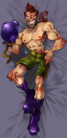artist:SCUMSUCK boots boxing_gloves character:aran_ryan commission dakimakura mullet muscles nipples rat_tail red_hair series:punch-out!! shirtless shorts teeth // 2000x4122 // 1.0MB