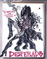 character:basile_(glam) cowboy gun hat lace leather leather_jacket lingerie long_haired_boy medium:trad_ink_digital_tones scars series:OCs series:senspai smoking // 1280x1600 // 655KB