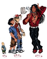 character:bobby_hill character:dale_gribble character:john_redcorn character:joseph_gribble chart leather_pants medium:trad_ink_digital_color series:king_of_the_hill singing size_difference smoking // 1500x1875 // 566KB