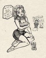 black_and_white character:bobby_hill character:joseph_gribble character:luanne_platter medium:trad_ink_digital_tones pinup series:king_of_the_hill // 1000x1250 // 628KB