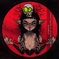 big_boobs black_eyes black_hair charm_design commission corset elbow_gloves face_tattoos girl hair_fringe lace long_nails looking_at_viewer medium:digital_ink_digital_color messy_hair pointed_ears series:other's_ocs skull swirl_eyes tattoos teased_hair // 1000x1000 // 597KB