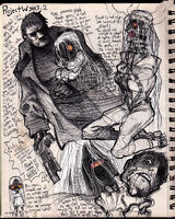 character:albert_wesker character:chris_redfield choking girl medium:ballpoint_pen medium:sketchpage medium:trad_doodle series:resident_evil ship:chrisker // 1000x1250 // 612KB