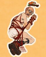bald belly bondage boots cap character:dale_gribble charm_design crying medium:trad_ink_digital_color rope_bondage series:king_of_the_hill skinnyfat tighty_whities // 800x1000 // 377KB