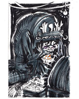 character:salvatore_moreau cheese chubby crying grayscale medium:trad_doodle request series:resident_evil smile television // 1000x1250 // 548KB