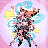bg_decorative big_boobs bugs cameltoe charm_design commission eyepatch freckles girl grabbing_boobs hairy_legs medium:digital_ink_digital_color red_eyes red_hair series:groovy's_ocs series:other's_ocs sheer short_haired_girl skirt smoking swirl_eyes thigh_socks tongue white_hair yuri // 1000x1000 // 454KB