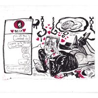 character:belle_(skinfreak) character:steve_(skinfreak) christmas fm kissing medium:trad_doodle mistletoe request series:skinfreak // 1000x1000 // 190KB