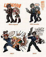 character:ashley_graham character:leon_kennedy comparison girl series:resident_evil ship:ashleon // 1500x1875 // 732KB