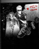 character:albert_wesker character:chris_redfield character:claire_redfield medium:trad_doodle series:resident_evil ship:chrisker // 1000x1250 // 481KB