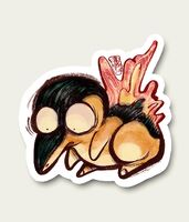 character:cyndaquil fire fire_type medium:trad_ink_digital_paint o_o series:pokemon series:sticker_club shrew // 1000x1172 // 210KB