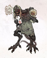 character:marie_(resident_evil) claws digitigrade_legs medium:trad_ink_digital_color monster_girl rat_tail series:sticker_club sticker // 1000x1250 // 407KB