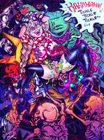 armor big_boobs centipede character:jeanne_d'arc character:lil_devil character:oogie_boogie dialogue feet hentai laughing monster_x_girl pantyhose restrained series:a_nightmare_before_christmas series:fate ship:oogie_x_jeanne skeletons tickling vulva worms // 746x1000 // 519KB