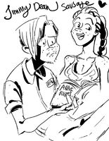 anne_rice artist:SCUMSUCK character:dean_venture crossdressing dirtstache frown medium:digital_doodle parody:star_wars series:venture_bros smile wig // 1111x1438 // 141KB