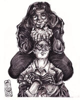 anatomical_heart arms_crossed big_forehead blood cannibalism character:dollman character:heartman commission death eyes_closed fingerless_gloves glasses grayscale guro leather_gloves long_haired_boy looking_at_viewer medium:trad_ink_wash series:death_stranding ship:dollheart_(death_stranding) // 1000x1250 // 331KB