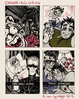 artist:SCUMSUCK big_boobs character:albert_wesker character:basile_(old) character:chris_redfield character:ollie comic ice_cream medium:trad_ink_digital_tones milk nipples peanut_buster series:OCs series:resident_evil series:senspai ship:chrisker ship:ollie_n_basile // 1280x1600 // 663KB
