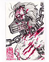 blood bondage chains character:stuntman_mike collar dog_muzzle medium:trad_doodle request series:death_proof // 1000x1250 // 516KB