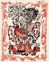 baby character:basile_(old) character:ollie character:scoutlings chinese dachshund food holidays hug lunar_new_year mandarin_(fruit) series:OCs series:senspai // 1280x1600 // 494KB