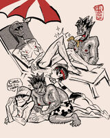 character:albert_wesker character:chris_redfield character:rebecca_chambers series:resident_evil ship:chrisker ship:polystars speedo // 1000x1250 // 496KB