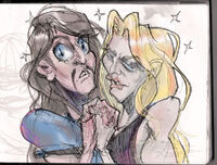 blonde_hair brown_hair character:skwisgaar_skwigelf character:toki_wartooth dethklok long_haired_boy series:metalocalypse ship:tokiskwis // 1000x762 // 235KB