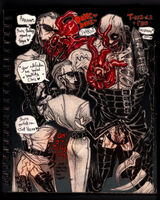 body_horror character:albert_wesker character:chris_redfield character:tyrant_(resident_evil) guro series:resident_evil ship:chrisker // 1111x1388 // 491KB