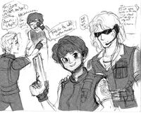 character:amuro_ray character:char_aznable medium:trad_doodle series:crossover series:gundam series:resident_evil ship:amusha // 1000x803 // 241KB