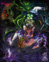 bugs character:aoko_aozaki character:oogie_boogie feet hentai laughing medium:digital_ink_digital_color series:a_nightmare_before_christmas series:fate spider thigh_socks tickling vulva // 1024x1280 // 667KB