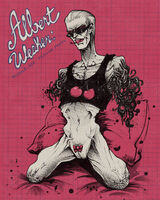 amputated_arm amputated_leg amputation character:albert_wesker cherry commission crop_top food glasses nullo red_eyes // 1000x1250 // 487KB