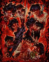 blood cannibalism chains decapitation eye_socket_fucking guro medium:trad_ink_digital_color red rib_bones series:other's_ocs tongue tongue_piercing vomit // 1000x1250 // 639KB