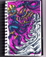 armor artist:SCUMSUCK braids character:clotho claws girl looking_at_viewer medium:trad_marker_color monster_girl request series:kamen_rider_gotchard teeth // 1000x1231 // 454KB