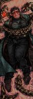 artist:SCUMSUCK big_boobs bowl_cut character:otto_octavius chubby coat commission dakimakura grimace old_man series:marvel series:spider-man sweater tentacles // 1000x3000 // 852KB