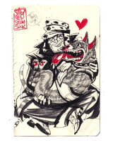 animal black_and_white bull_terrier character:joseph_joestar dog medium:trad_doodle request series:JJBA series:pets // 1680x2100 // 726KB