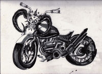 character:facebones dethklok medium:trad_ink motorcycle series:metalocalypse skull vehicle // 1111x808 // 215KB