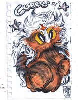 animal artist:SCUMSUCK cat looking_at_viewer medium:trad_marker_color orange request series:pets // 1000x1278 // 328KB