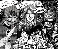 artist:deflectric artist:SCUMSUCK artist:target cake character:itou_kaiji drool food fork medium:digital_ink series:kaiji // 1920x1600 // 1.1MB