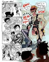character:albert_wesker character:chris_redfield character:rebecca_chambers comic dialogue lingerie locker_room series:resident_evil ship:chrisker ship:rebesker thong // 1000x1250 // 527KB