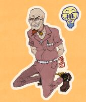 bondage character:thaddeus_venture charm_design series:venture_bros smile smirk // 851x1000 // 350KB