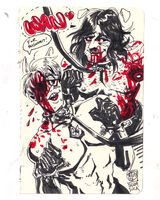 black_and_white character:evan_lewis character:rory_peters collar guro horror medium:trad_doodle muscles request series:film series:final_destination shirtless // 1671x2088 // 725KB
