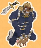 bondage character:brock_samson charm_design leather_harness series:venture_bros teeth // 851x1000 // 440KB