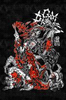 artist:SCUMSUCK black_and_white bondage bones character:lil_devil character:scout character:tentaspy claws guro guts medium:trad_ink nipple_piercing nipples one_boob red series:team_fortress_2 smoking tentacles // 1000x1500 // 562KB