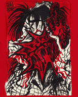 artist:SCUMSUCK blood character:itou_kaiji guro horror medium:trad_ink mullet parody:saw red series:kaiji // 1599x1999 // 753KB